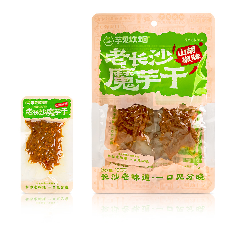原本记忆魔芋干芋见炊烟香辣素毛肚湖南山胡椒油味特产魔芋零食