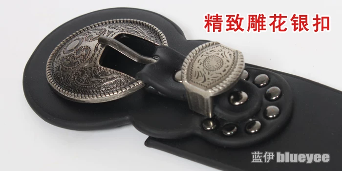 Retro black universal fashionable waist belt