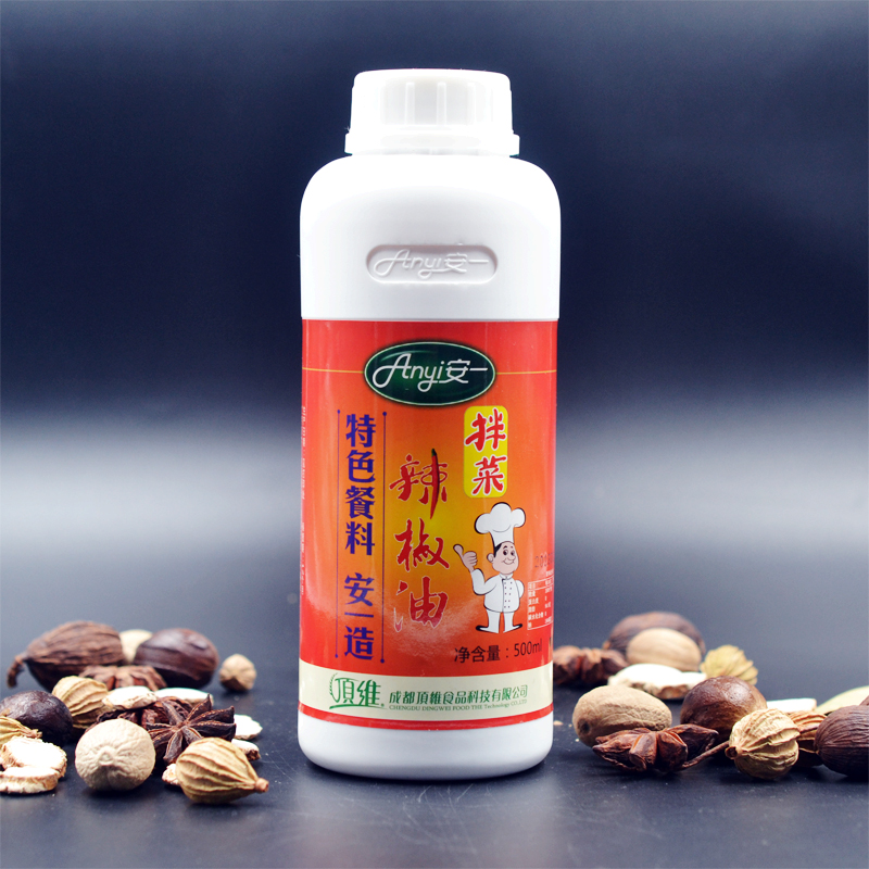 拌菜辣椒油500ml 安一餐料 凉菜拌菜面食调料烧菜红汤锅麻辣小面 - 图0