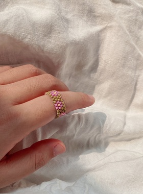 HUYA手作戒指串珠小众手工