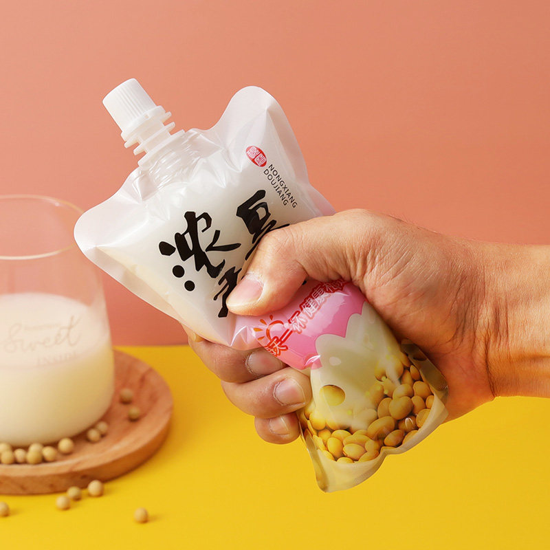 原磨豆浆袋一次性密封吸嘴自立装饮料耐高温外卖打包便携定制包邮,淘宝优惠券,粉丝福利购,淘宝优惠卷