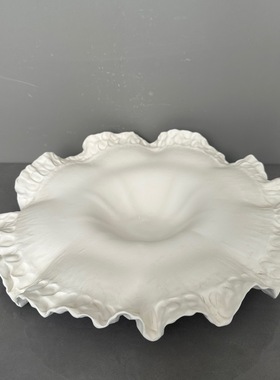 创意石头纹理边陶瓷盘西餐盘牛排盘摆盘餐厅私厨酒店菜盘子白瓷