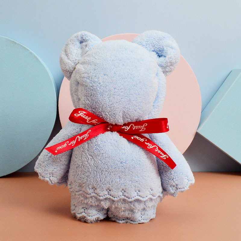 小熊毛巾伴手礼盒结婚回礼活动赠品创意小礼品幼儿园礼物学生奖品