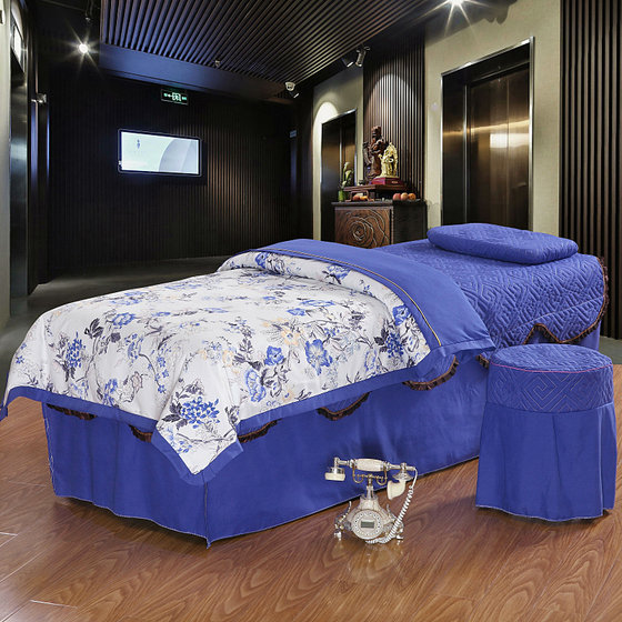 Universal beauty bed cover four-piece set for body massage