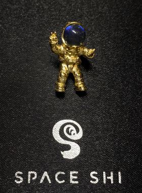 官方正版金太空人吊坠手工原创