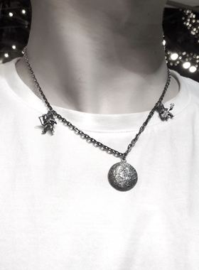 手工硬币项链首饰纯银刻字原创