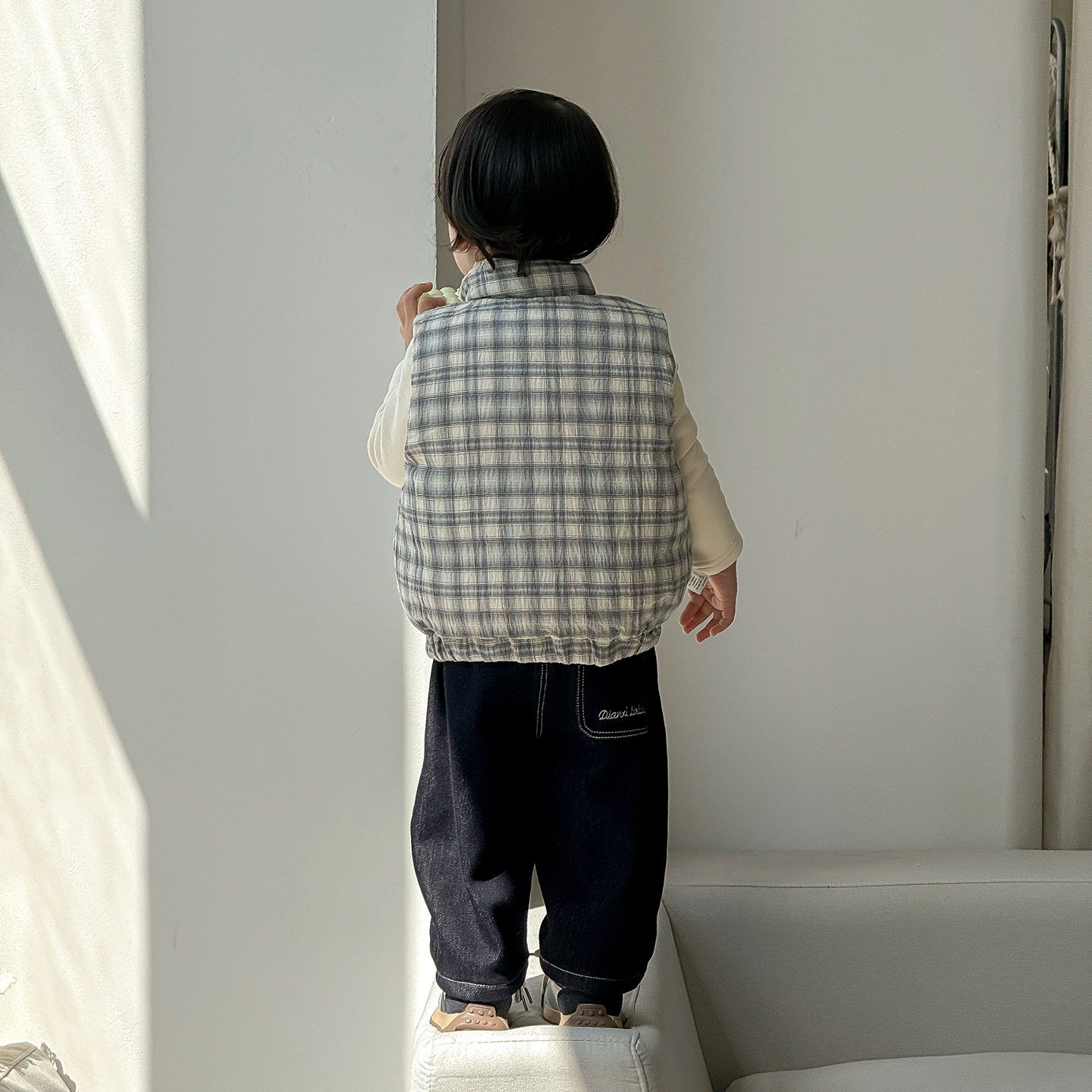 三折专区2025秋冬新款婴幼儿双面穿马甲套装宝宝外套打底牛仔裤,淘宝优惠券,粉丝福利购,淘宝优惠卷