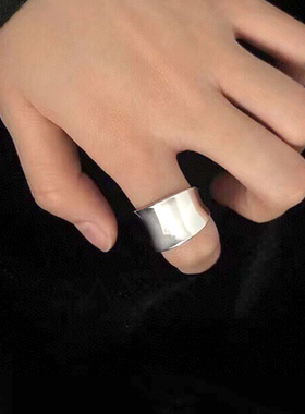 纯银男女款宽面重工神秘风戒指