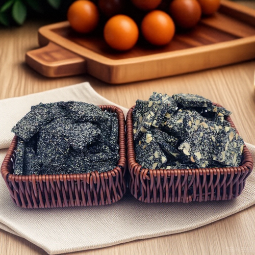 正宗纯黑芝麻片老式酥糖花生麻糖传统糕点营养零食有无糖黑芝麻饼 - 图0