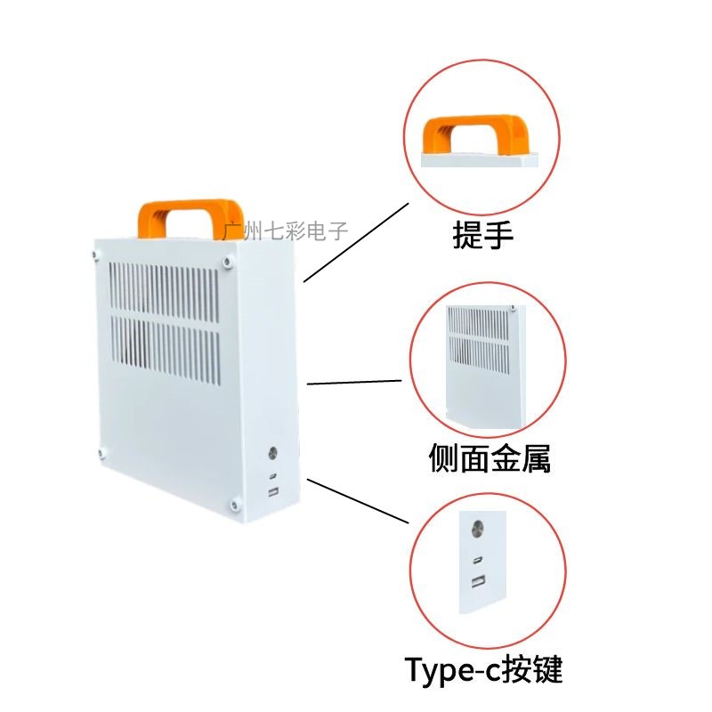 SGPC迷你ITX机箱K29 便携A4手提式金属机箱 matx小1U电源mini机箱 - 图3