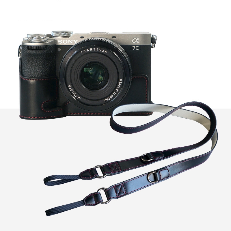适用索尼A7Cll二代相机包 a7c2仿皮底座A7CR保护套A7CR相机包配件