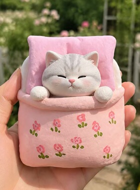 安睡小猫树脂浮雕磁吸冰箱贴跨境创意小礼品装饰品伴手礼厂家批发