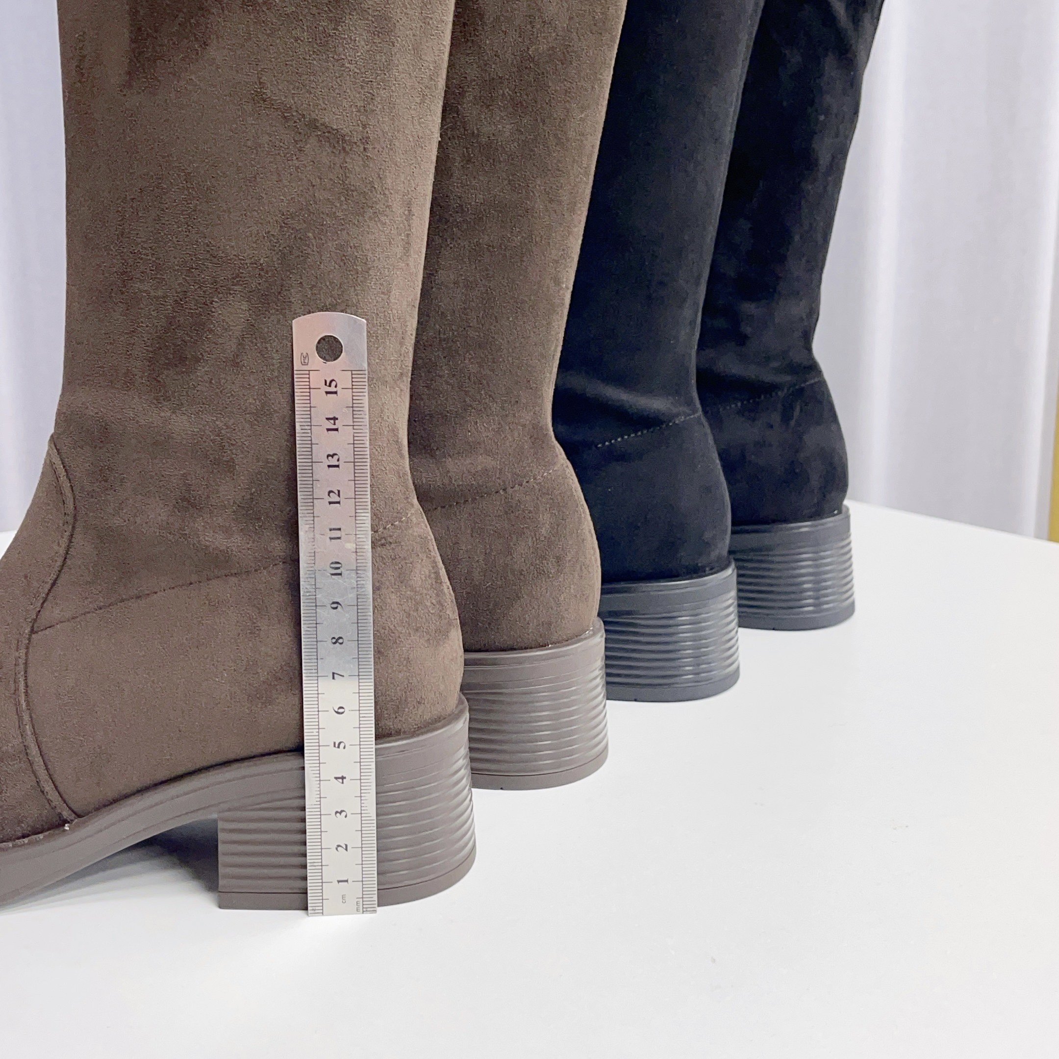 英伦风粗跟皮带扣过膝长靴女2025秋冬加绒百搭瘦瘦靴高筒靴,淘宝优惠券,粉丝福利购,淘宝优惠卷