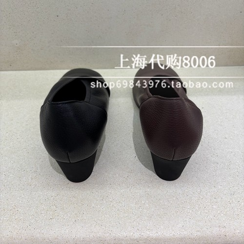 achette雅氏2025秋季专柜正品女鞋优雅乐福鞋粗跟深口女单鞋5TL3 - 图2