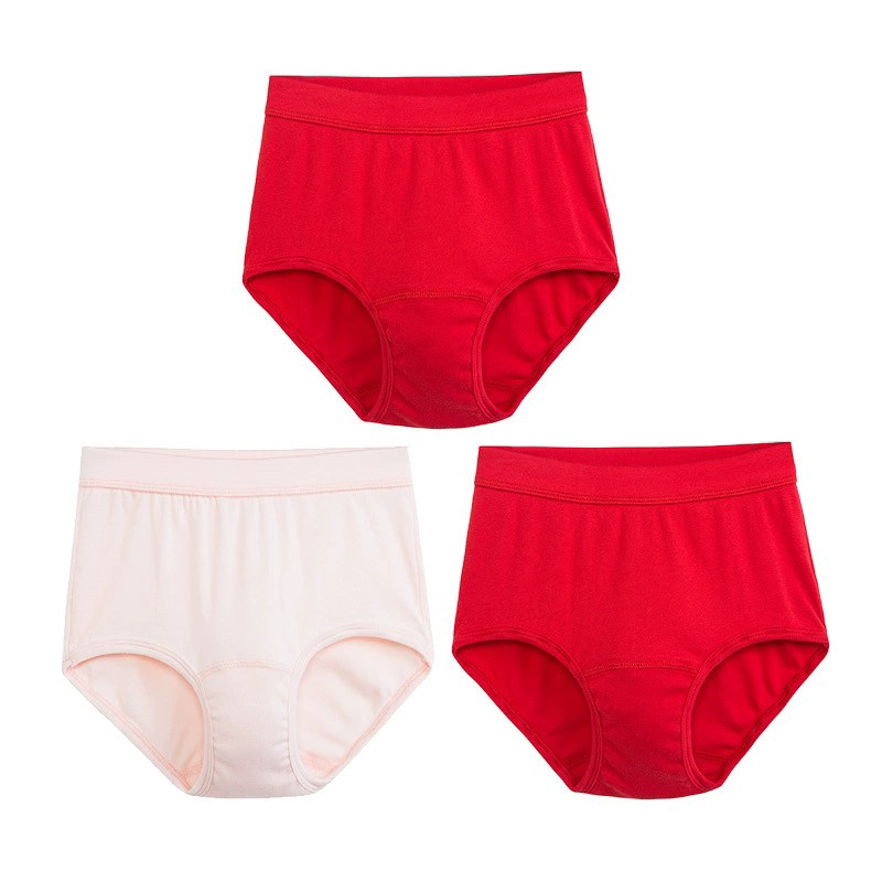 3条装清仓三枪内裤全棉罗纹弹力女士三角裤高腰大码宽松内裤40666,淘宝优惠券,粉丝福利购,淘宝优惠卷