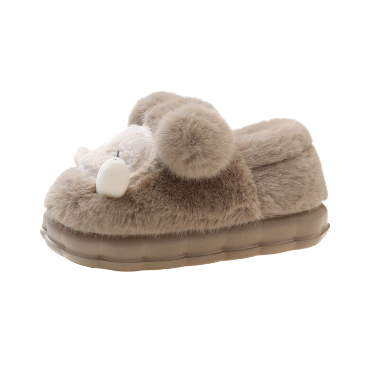 冬季外穿棉拖鞋女可爱兔子毛绒保暖室内居家包根厚底防滑月子棉鞋,淘宝优惠券,粉丝福利购,淘宝优惠卷