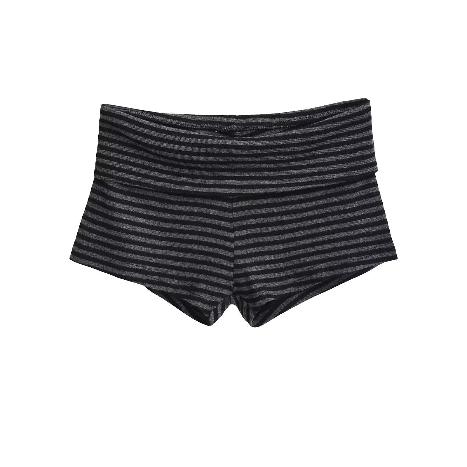 美式包臀条纹低腰短裤女春夏新款高弹百搭外穿翻腰休闲迷你热裤子,淘宝优惠券,粉丝福利购,淘宝优惠卷