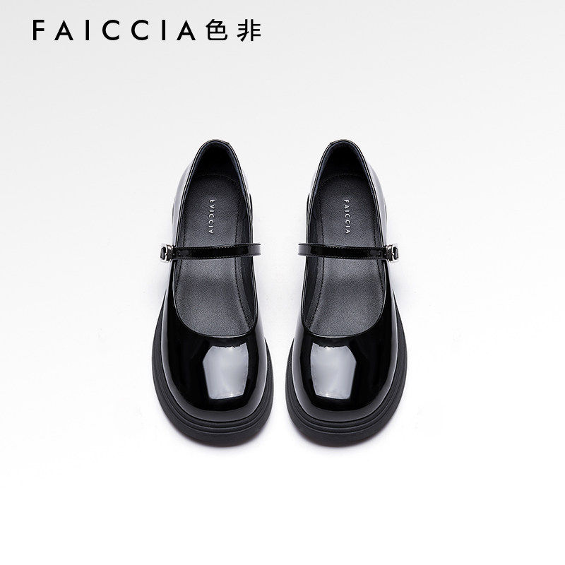 [一字扣]色非玛丽珍鞋女春夏复古法式学院风圆头厚底平底jk鞋A582,淘宝优惠券,粉丝福利购,淘宝优惠卷