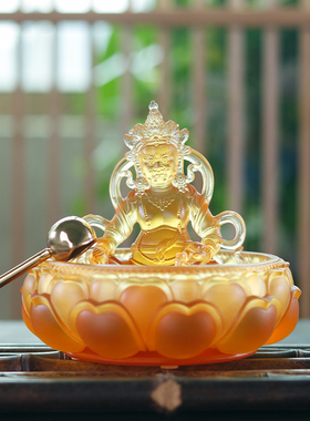 古法琉璃五路财神水供黄财神