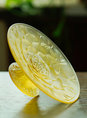 琉璃莲花供奉套装桌面摆件