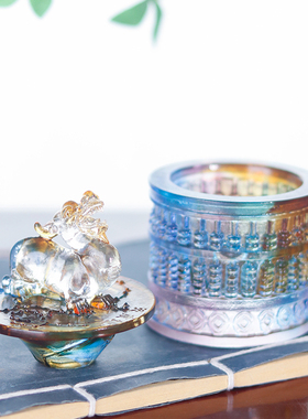 古法琉璃斗转星移珠算桌面摆件