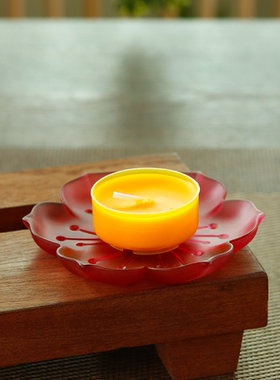 琉璃莲花佛前摆件水果供盘平盘家用上供佛堂迷你供碟香插烛台供奉