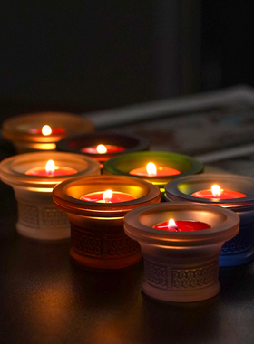 珍悦古法琉璃如意酥油灯长明灯