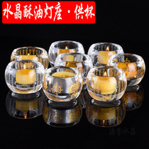 Home Buddha Hall Crystal Crisp Oil Lamp Holder Sketch with great tragically mantra not to be used for the Buddha lamp auspicious Eight for a cup for light