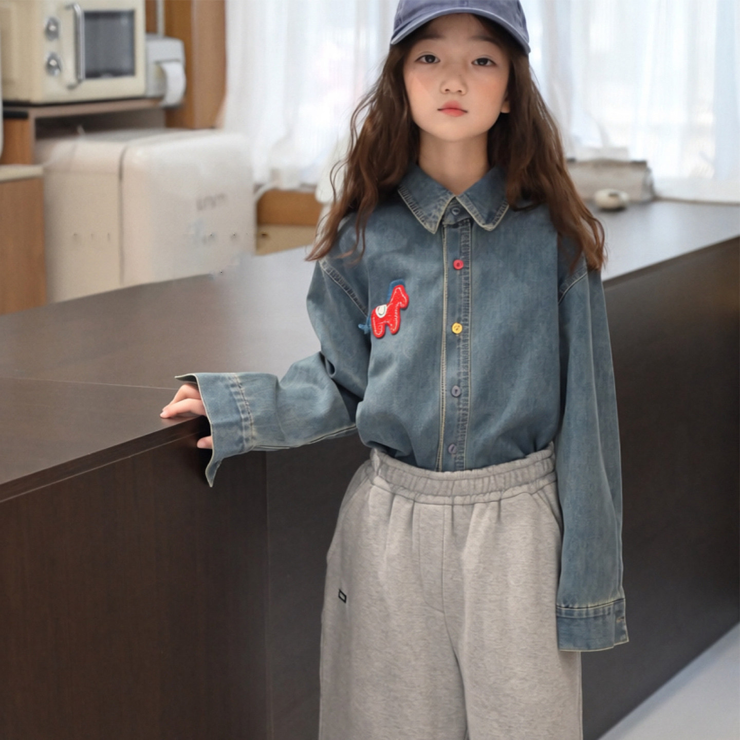 女童春装马儿牛仔衬衫2026新款洋气儿童百搭休闲衬衣男童外套,淘宝优惠券,粉丝福利购,淘宝优惠卷