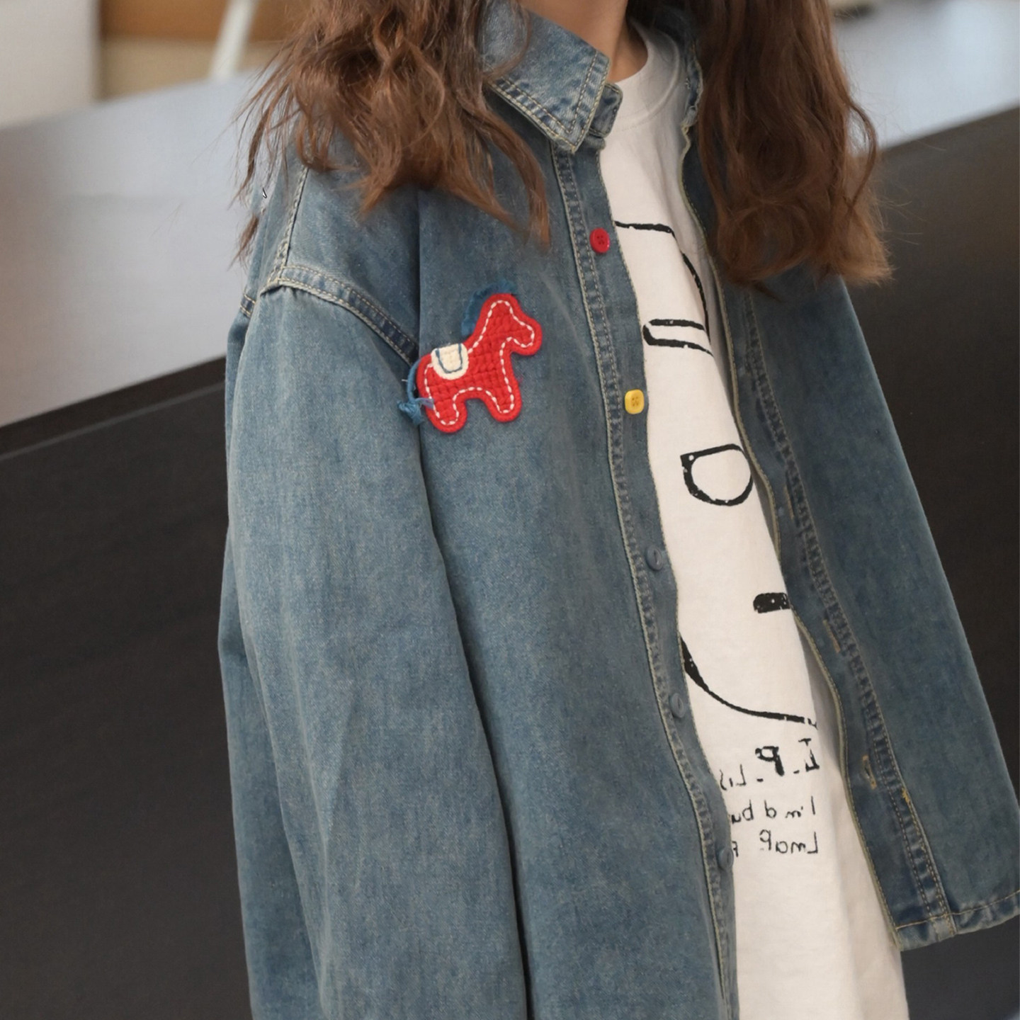 女童春装马儿牛仔衬衫2026新款洋气儿童百搭休闲衬衣男童外套,淘宝优惠券,粉丝福利购,淘宝优惠卷