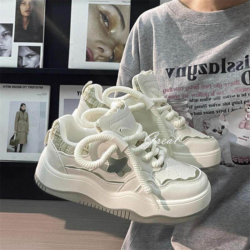 女鞋厚底小白鞋2025年新款百搭小香风休闲板鞋星星鞋子港风运动鞋,淘宝优惠券,粉丝福利购,淘宝优惠卷