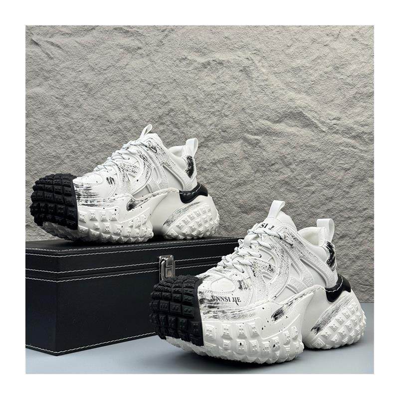 欧洲站男鞋2025秋冬新款轮胎底增高老爹鞋潮流擦色时尚休闲运动鞋,淘宝优惠券,粉丝福利购,淘宝优惠卷