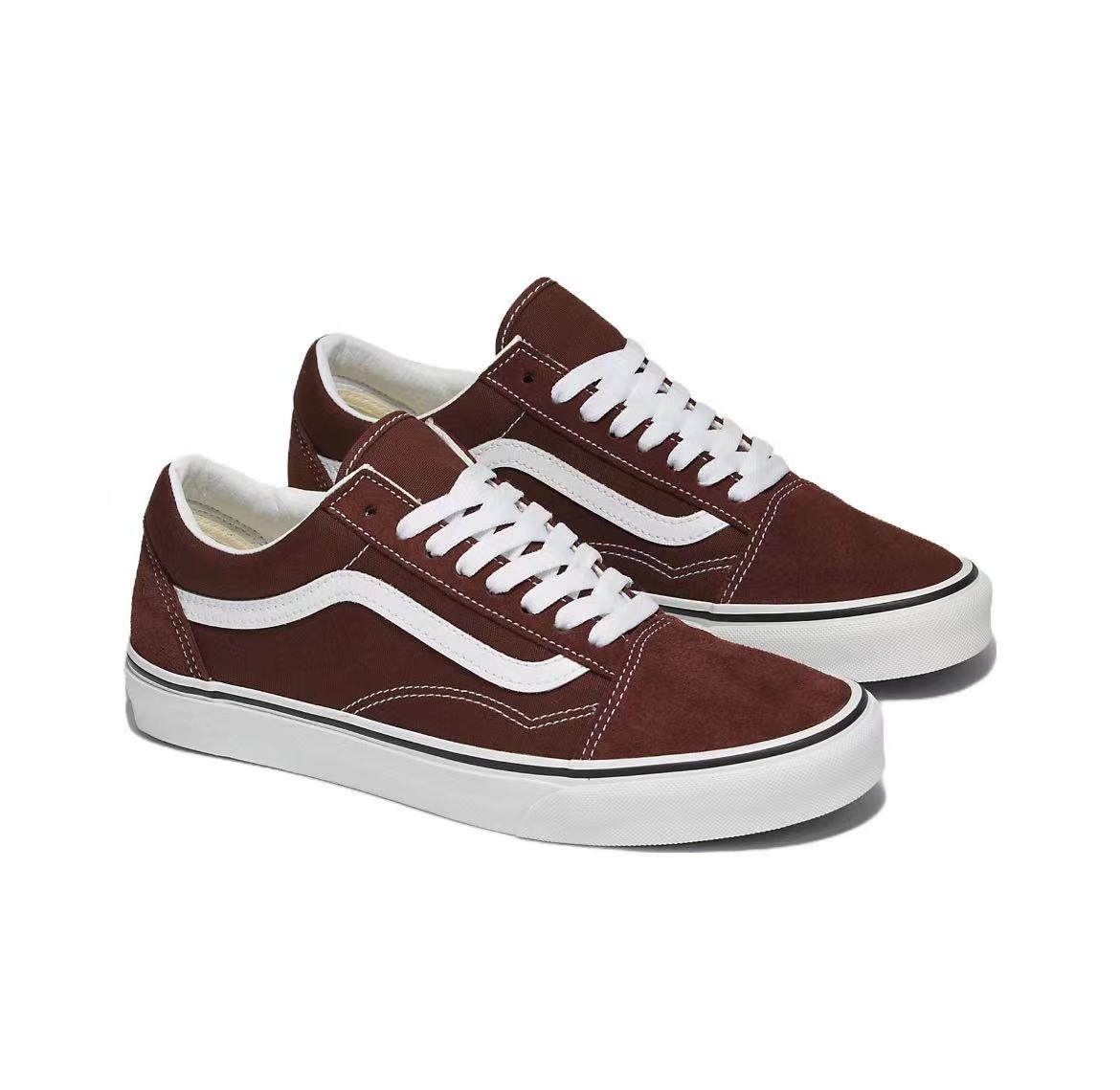 VANS/范斯官方正品男鞋OLD SKOOL 经典棕色低帮板鞋运动休闲鞋