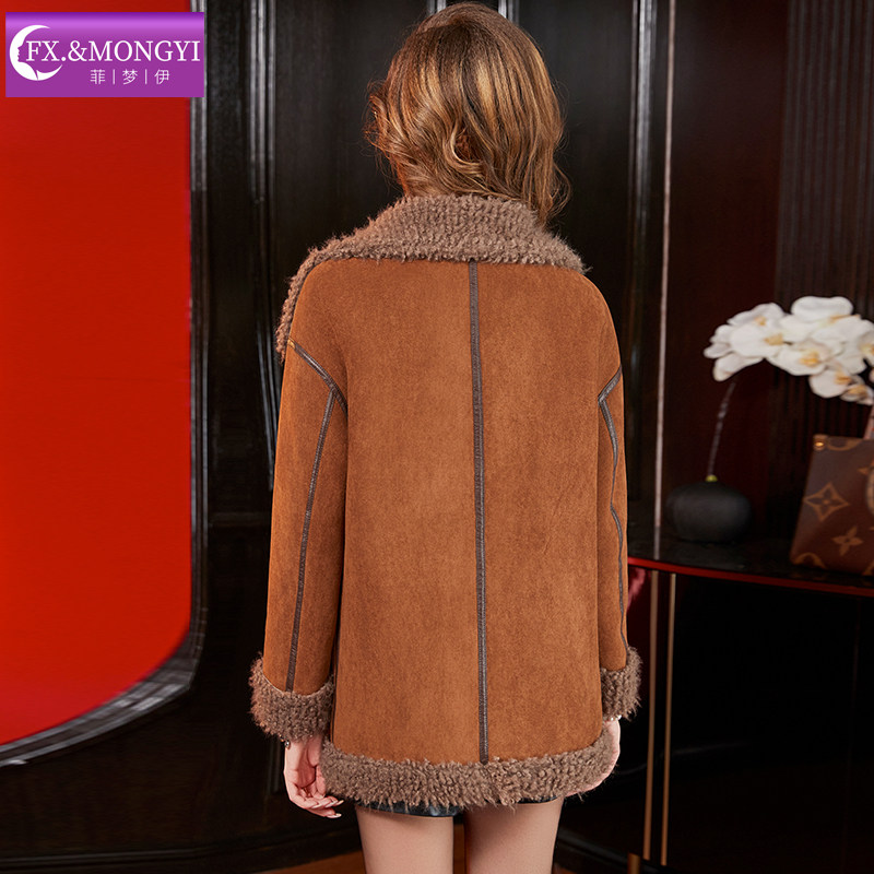 菲梦伊两面穿加厚毛茸茸外套女冬季复古洋气时髦设计感小个子大衣,淘宝优惠券,粉丝福利购,淘宝优惠卷