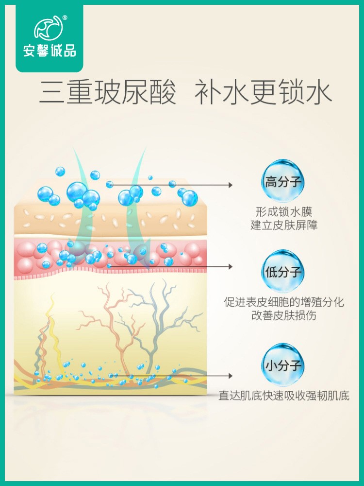 安馨诚品婴儿玻尿酸水润霜 宝宝滋润补水保湿面霜儿童面霜润肤霜