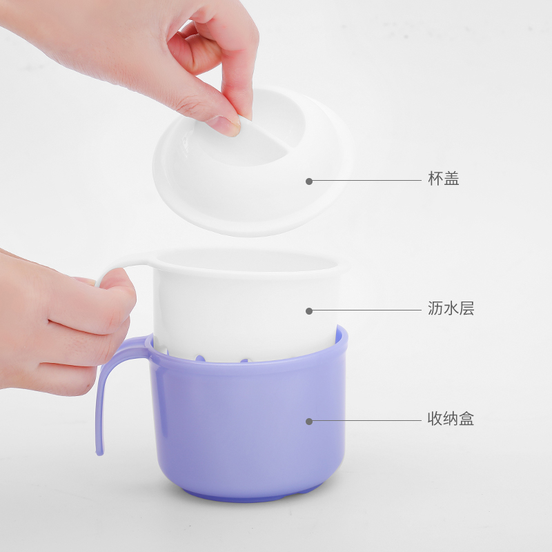 日本进口假牙清洗盒义齿收纳盒假牙储存存放便携清洁杯双层牙套盒 - 图1