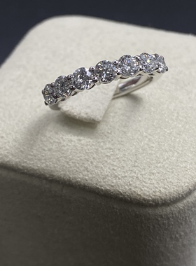 戈耀珠宝铂金Pt950七公主钻石排戒实验室培育钻石轻奢排戒女士