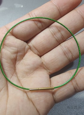 1mm超细防水钢丝绳手链 穿串3D小孔转运珠编织手绳本命年红手链女