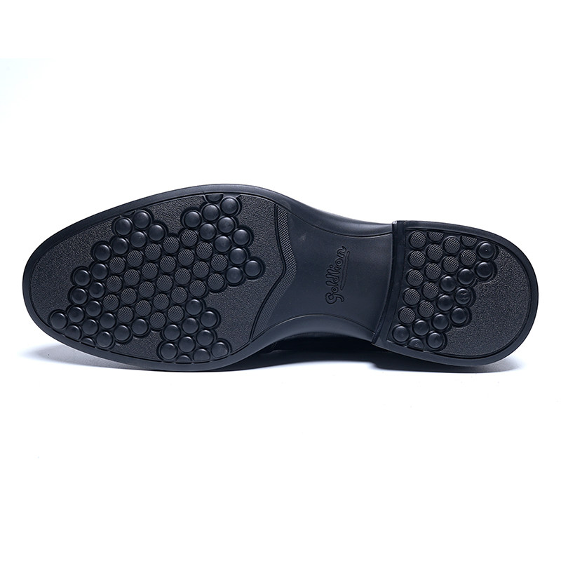 Goldlion hand-grabbed lace-up business formal leather shoes for men