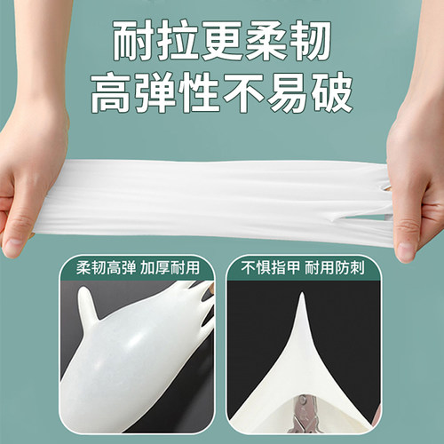 一次性手套乳胶丁腈橡胶PVC专用餐饮食品家务厨房洗碗加厚耐用级 - 图1