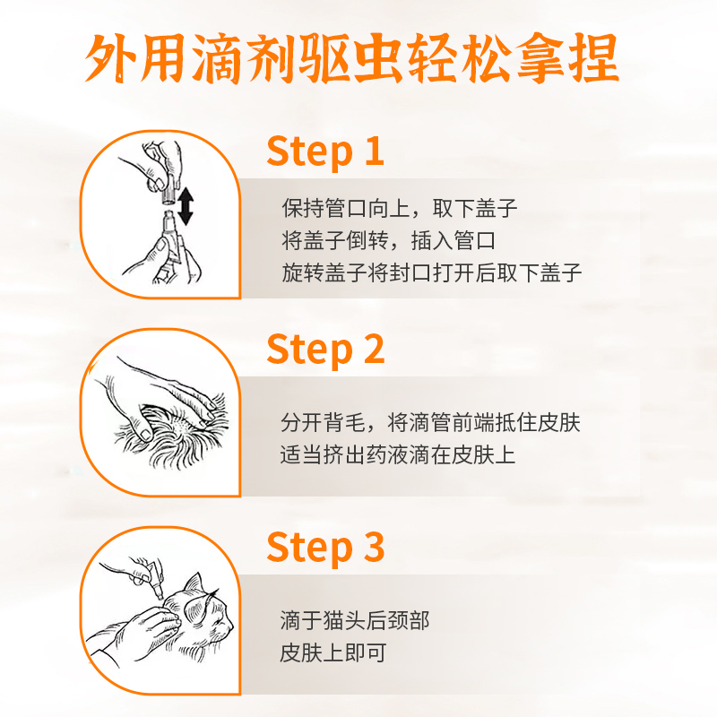 拜耳爱沃克猫体外驱虫体内驱虫药猫咪耳螨宠物体内外一体打虫滴剂-图1