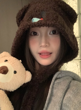 甜美可爱考拉毛线帽保暖显脸小