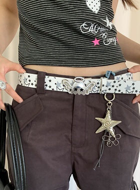卡通小众y2k千禧风星星腰带女