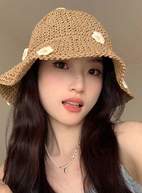 韩版出游田园风女款夏季草帽防晒