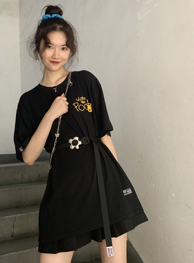ins风百搭韩国子收衬衫帆布腰带