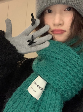毛线围巾加厚保暖女秋冬