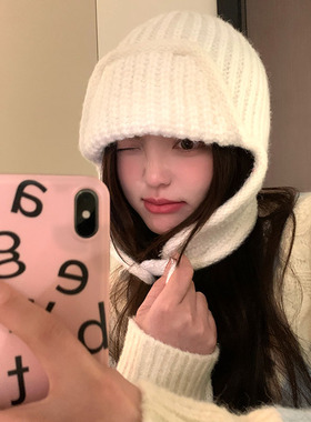 巴拉克拉法粉色女款秋冬帽子