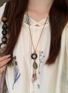 波西米亚民族风蝴蝶串珠项链女