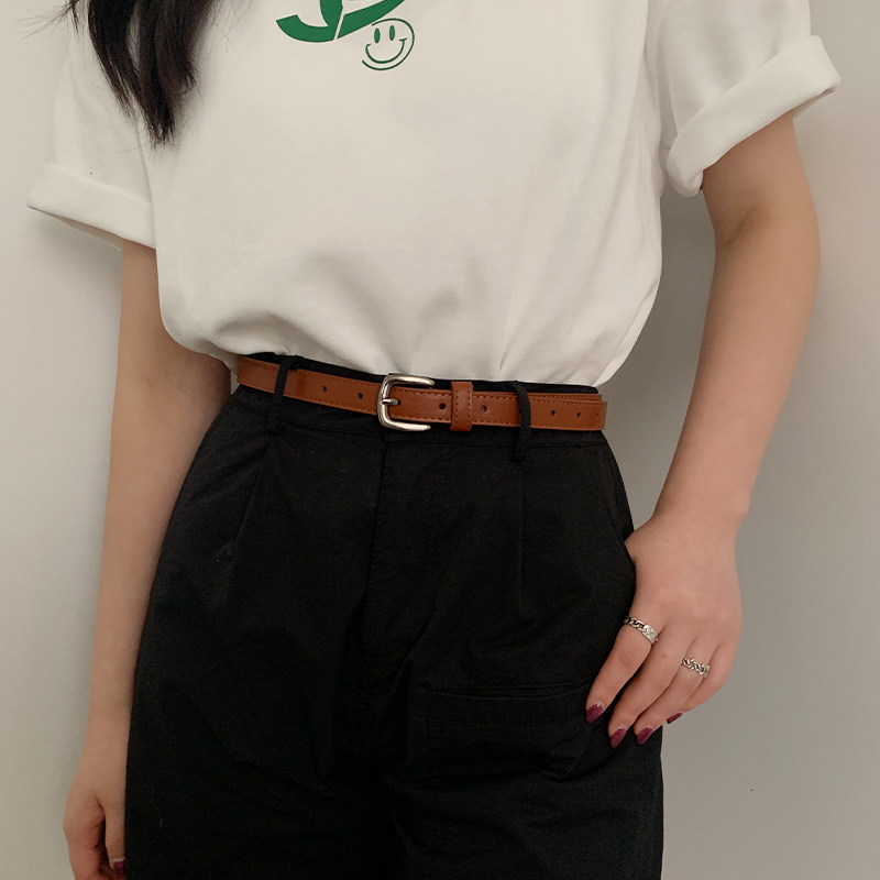 复古细腰带女款夏季 简约高级感小皮带装饰连衣裙子配牛仔裤带黑,淘宝优惠券,粉丝福利购,淘宝优惠卷