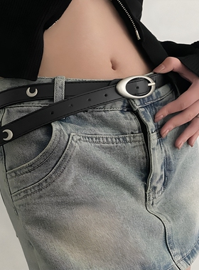 女美式复古PU腰带百搭潮